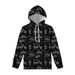 Motorcycle Quote Pattern Print Pullover Hoodie