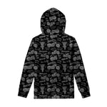 Motorcycle Quote Pattern Print Pullover Hoodie