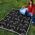 Motorcycle Quote Pattern Print Quilt