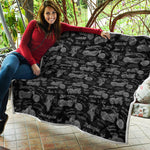 Motorcycle Quote Pattern Print Quilt