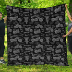 Motorcycle Quote Pattern Print Quilt