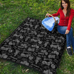 Motorcycle Quote Pattern Print Quilt