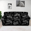 Motorcycle Quote Pattern Print Sofa Cover