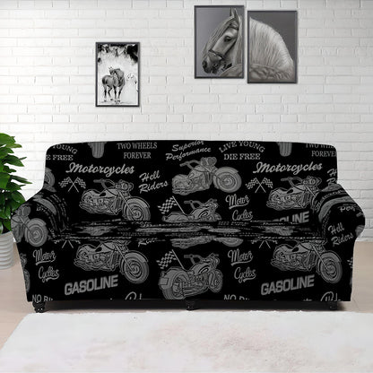 Motorcycle Quote Pattern Print Sofa Cover