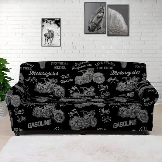 Motorcycle Quote Pattern Print Sofa Cover