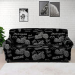 Motorcycle Quote Pattern Print Sofa Cover