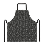Motorcycle Words Pattern Print Apron