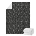 Motorcycle Words Pattern Print Blanket