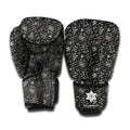 Motorcycle Words Pattern Print Boxing Gloves