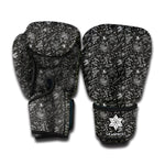 Motorcycle Words Pattern Print Boxing Gloves