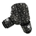 Motorcycle Words Pattern Print Boxing Gloves