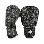 Motorcycle Words Pattern Print Boxing Gloves