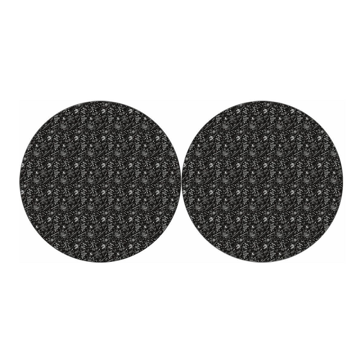 Motorcycle Words Pattern Print Car Coasters