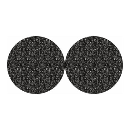 Motorcycle Words Pattern Print Car Coasters