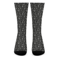 Motorcycle Words Pattern Print Crew Socks