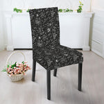 Motorcycle Words Pattern Print Dining Chair Slipcover