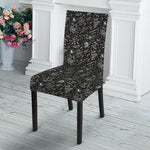 Motorcycle Words Pattern Print Dining Chair Slipcover