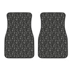 Motorcycle Words Pattern Print Front Car Floor Mats