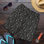 Motorcycle Words Pattern Print Men's Shorts