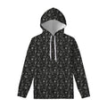 Motorcycle Words Pattern Print Pullover Hoodie