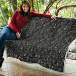Motorcycle Words Pattern Print Quilt
