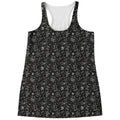 Motorcycle Words Pattern Print Women's Racerback Tank Top