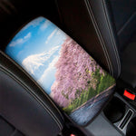 Mount Fuji And Cherry Blossom Print Car Center Console Cover