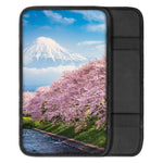 Mount Fuji And Cherry Blossom Print Car Center Console Cover