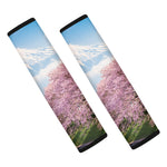Mount Fuji And Cherry Blossom Print Car Seat Belt Covers