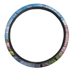 Mount Fuji And Cherry Blossom Print Car Steering Wheel Cover