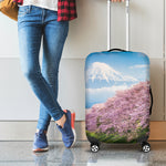 Mount Fuji And Cherry Blossom Print Luggage Cover