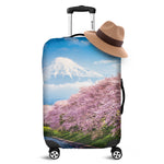 Mount Fuji And Cherry Blossom Print Luggage Cover