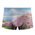 Mount Fuji And Cherry Blossom Print Men's Boxer Briefs