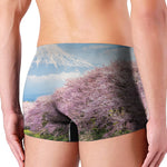 Mount Fuji And Cherry Blossom Print Men's Boxer Briefs