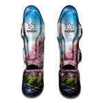 Mount Fuji And Cherry Blossom Print Muay Thai Shin Guard