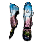 Mount Fuji And Cherry Blossom Print Muay Thai Shin Guard