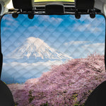 Mount Fuji And Cherry Blossom Print Pet Car Back Seat Cover