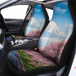 Mount Fuji And Cherry Blossom Print Universal Fit Car Seat Covers