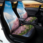 Mount Fuji And Cherry Blossom Print Universal Fit Car Seat Covers