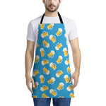 Mug Of Beer Pattern Print Apron