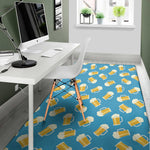 Mug Of Beer Pattern Print Area Rug