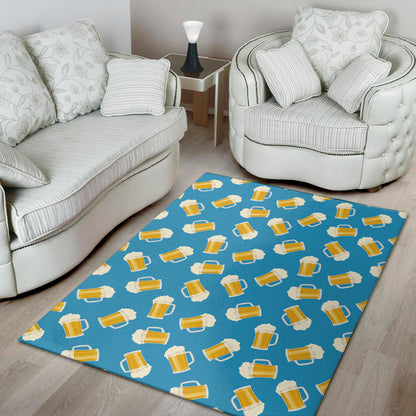 Mug Of Beer Pattern Print Area Rug