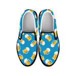 Mug Of Beer Pattern Print Black Slip On Shoes