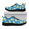 Mug Of Beer Pattern Print Black Running Shoes