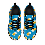 Mug Of Beer Pattern Print Black Sneakers