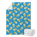 Mug Of Beer Pattern Print Blanket