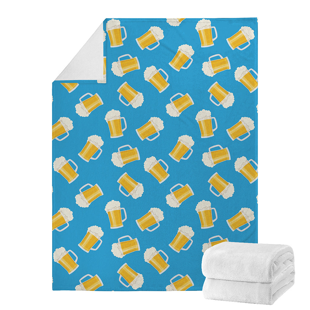 Mug Of Beer Pattern Print Blanket