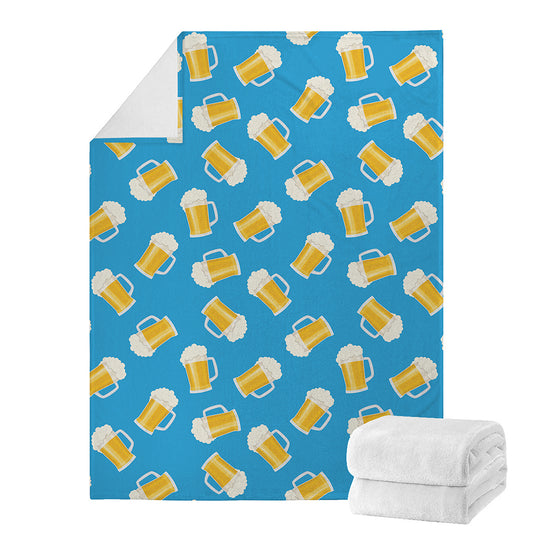 Mug Of Beer Pattern Print Blanket