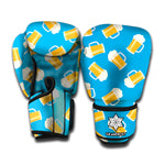 Mug Of Beer Pattern Print Boxing Gloves