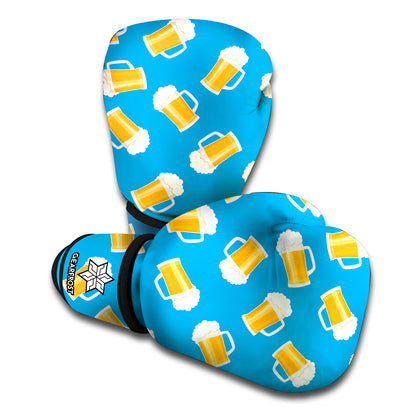 Mug Of Beer Pattern Print Boxing Gloves